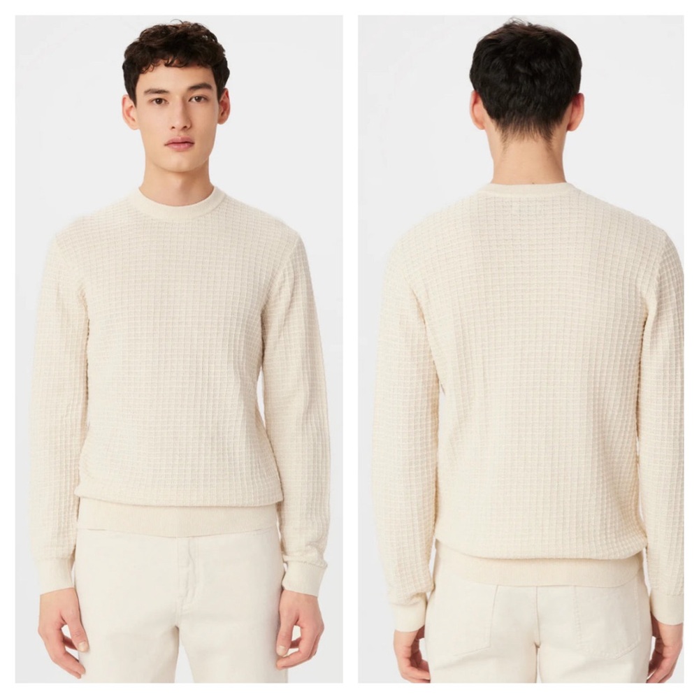 Frank and Oak SeaCell Waffle Sweater in Oatmeal